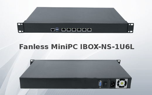 Industrial Computer Fanless MiniPC IBOX-NS-1U6L